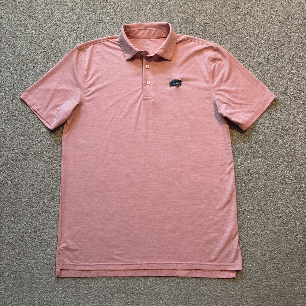 Southern Tide Polo Performance Shirt Mens M Golf UF Florida Gators Short Sleeve
